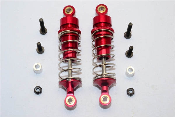 Team Losi Mini 8ight-T Truggy Aluminum Rear Adjustable Spring Damper (72mm) - 1Pr Set Red