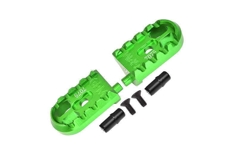 Aluminum 7075-T6 Motorcycle Foot Pegs Set For LOSI 1:4 Promoto-MX Motorcycle Motorbike RTR LOS06000 LOS06002 Upgrades - Green