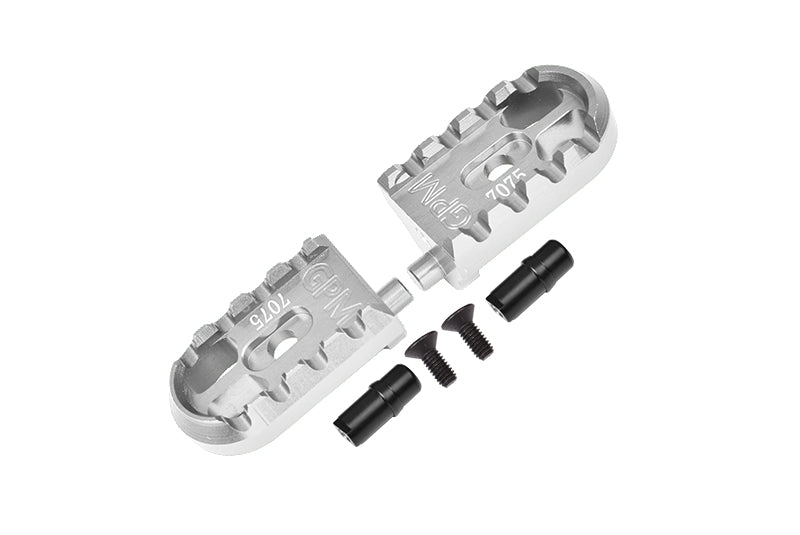 Aluminum 7075-T6 Motorcycle Foot Pegs Set For LOSI 1:4 Promoto-MX Motorcycle Motorbike RTR LOS06000 LOS06002 Upgrades - Silver