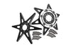 Aluminum 7075 Front & Rear Wheel Pattern Buckle For LOSI 1:4 Promoto MX Motorcycle Dirt Bike RTR FXR LOS06000 LOS06002 Upgrades - Black