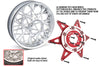 Aluminum 7075 Front & Rear Wheel Pattern Buckle For LOSI 1:4 Promoto MX Motorcycle Dirt Bike RTR FXR LOS06000 LOS06002 Upgrades - Silver