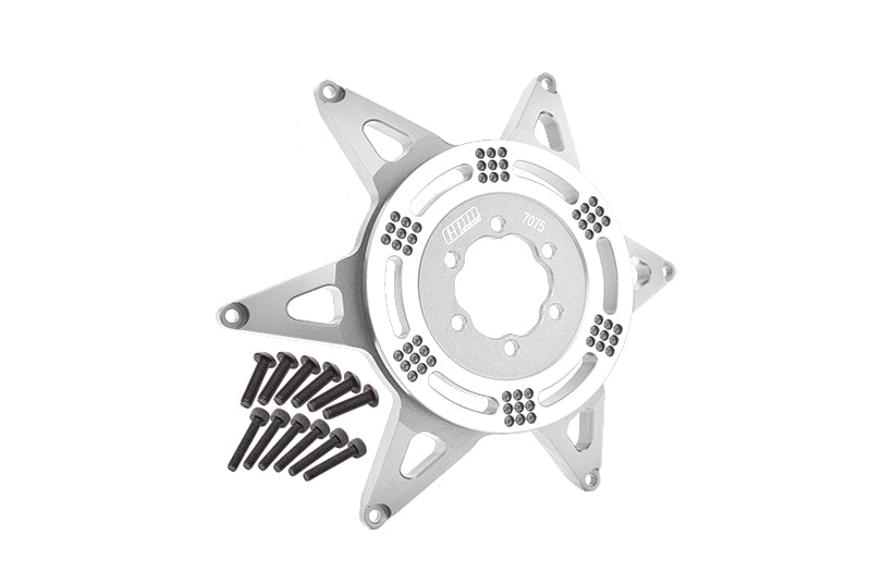 Aluminum 7075 Rear Wheel Pattern Buckle For LOSI 1:4 Promoto-MX Motorcycle Dirt Bike RTR FXR-LOS06000 RTR Pro Circuit-LOS06002 Upgrades - Silver