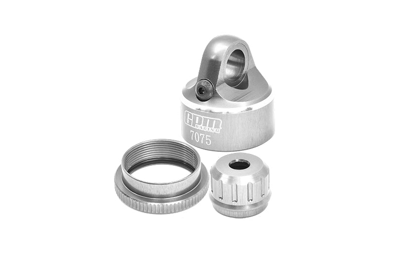 Aluminum 7075-T6 Shock Cap Set For LOSI 1:4 Promoto-MX Motorcycle Motorbike RTR LOS06000 LOS06002 Upgrades - Silver