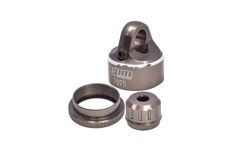 Aluminum 7075-T6 Shock Cap Set For LOSI 1:4 Promoto-MX Motorcycle Motorbike RTR LOS06000 LOS06002 Upgrades - Titanium