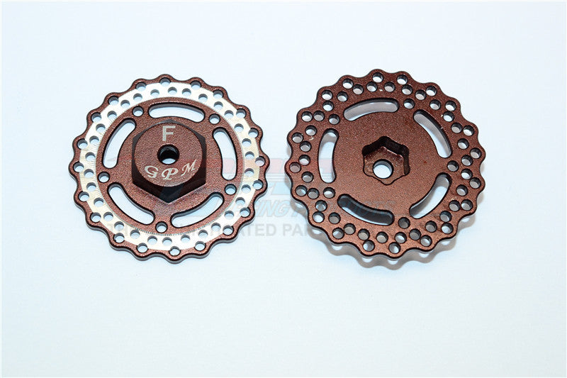 Axial Yeti Jr. SCORE Trophy Truck (AX90052) Aluminum Front Wheel Hex With Brake Disk - 2Pcs Brown