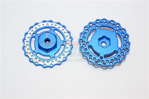 Axial Yeti Jr. SCORE Trophy Truck (AX90052) Aluminum Front Wheel Hex With Brake Disk - 2Pcs Blue