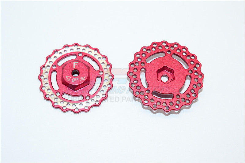Axial Yeti Jr. SCORE Trophy Truck (AX90052) Aluminum Front Wheel Hex With Brake Disk - 2Pcs Red