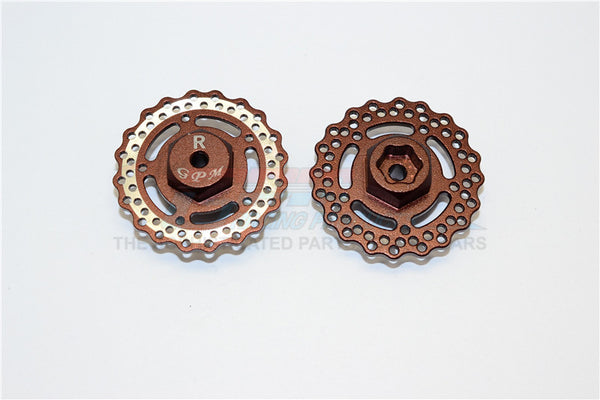 Axial Yeti Jr. SCORE Trophy Truck (AX90052) Aluminum Rear Wheel Hex With Brake Disk - 2Pcs Brown