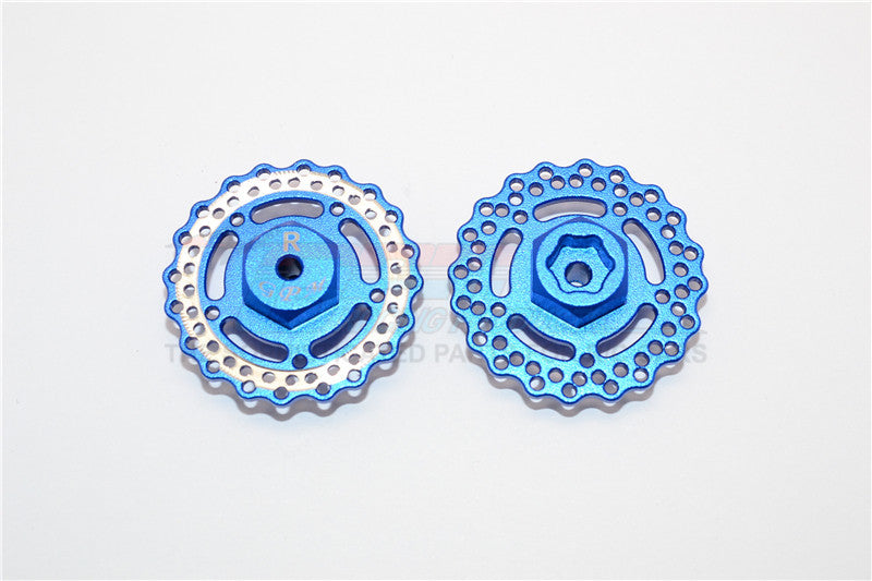 Axial Yeti Jr. SCORE Trophy Truck (AX90052) Aluminum Rear Wheel Hex With Brake Disk - 2Pcs Blue
