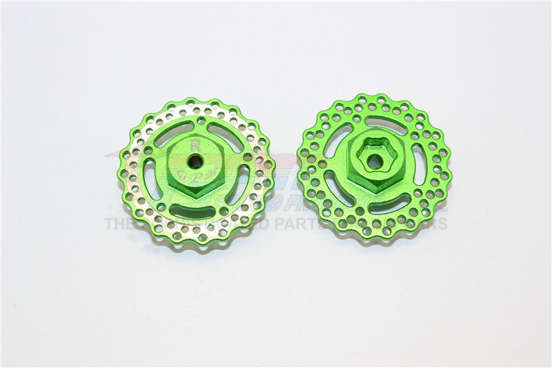Axial Yeti Jr. SCORE Trophy Truck (AX90052) Aluminum Rear Wheel Hex With Brake Disk - 2Pcs Green