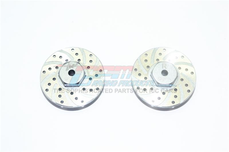 Axial Yeti Jr. Score Trophy Truck (AX90052) / Yeti Jr. Can-Am Maverick (AXI90069) Aluminum Rear Brake Disk With Silver Lining - 2Pc Set Gray Silver