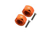 Axial Yeti Jr. SCORE Trophy Truck (AX90052) Aluminum Front Hex Adapters - 4Pcs Set Orange