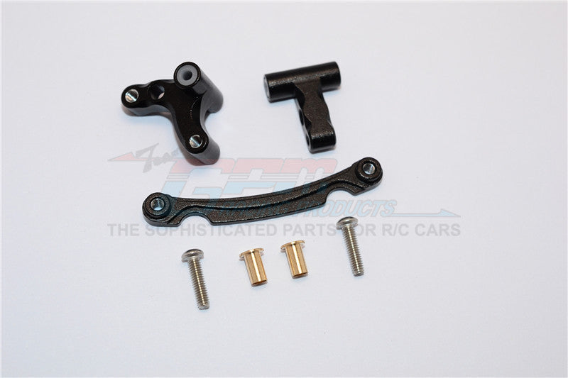 Axial Yeti Jr. SCORE Trophy Truck (AX90052) Aluminum Steering Assembly - 3Pcs Set Black
