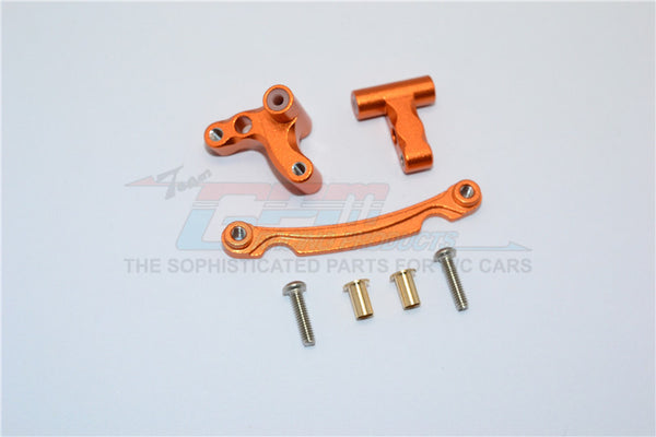 Axial Yeti Jr. SCORE Trophy Truck (AX90052) Aluminum Steering Assembly - 3Pcs Set Orange