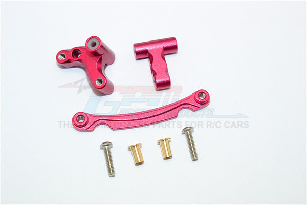 Axial Yeti Jr. SCORE Trophy Truck (AX90052) Aluminum Steering Assembly - 3Pcs Set Red