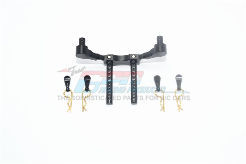 Axial Yeti Jr. SCORE Trophy Truck (AX90052) Aluminum Front Adjustable Body Mount & Post - 5Pc Set Black