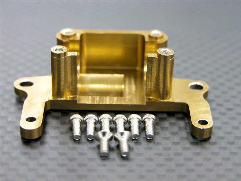 Kyosho Mini-Z AWD Aluminum Rear Gear Box Lower Tray With Screws - 1Pc Set Gold