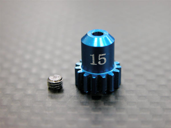 Kyosho Mini-Z AWD Aluminum Motor Gear (15T) With Screw - 1Pc Set Blue