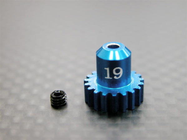 Kyosho Mini-Z AWD Aluminum Motor Gear (19T) With Screw - 1Pc Set Blue