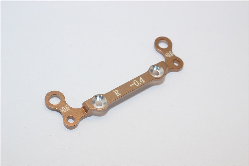 Kyosho Mini-Z AWD Aluminum Rear Knuckle Arm Holder GPM Design (Toe Out 0.4mm, Thick 0.6mm) - 1Pc Golden Black