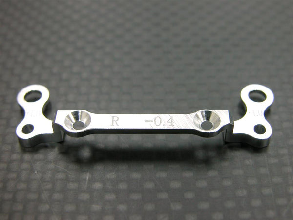 Kyosho Mini-Z AWD Aluminum Rear Knuckle Arm Holder (Toe Out 0.4mm, Thick 1.0mm) - 1Pc GPM Design Silver