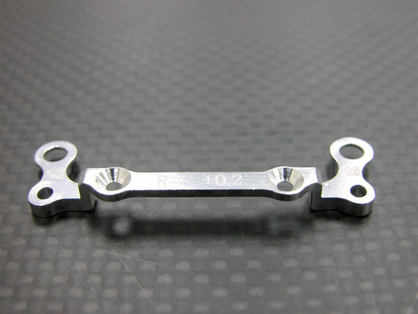 Kyosho Mini-Z AWD Aluminum Rear Knuckle Arm Holder (Toe In 0.2mm, Thick 0.6mm) - 1Pc GPM Design Silver
