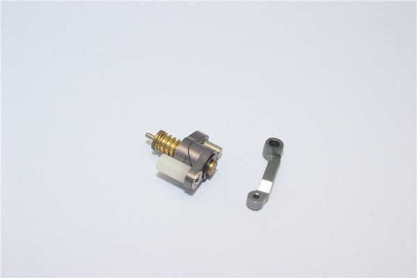 Kyosho Mini-Z AWD Aluminum Steering Assembly With Pin - 1 Set Gray Silver