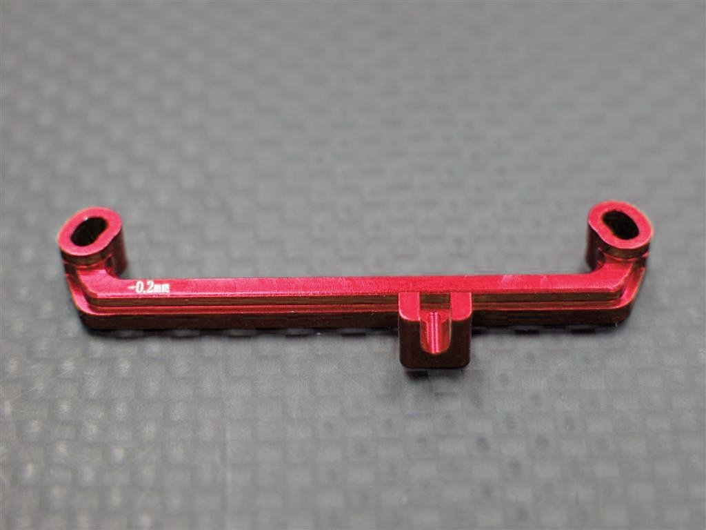 Kyosho Mini-Z AWD Aluminum Steering Plate (-0.2mm) - 1Pc Red