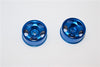 Kyosho Mini-Z AWD Aluminum Front/Rear Ridge Rims (5P, 2.5mm Off Set, Width 8.5mm) - 1Pr Blue
