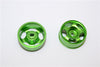 Kyosho Mini-Z AWD Aluminum Front/Rear Ridge Rims (5P, 2.5mm Off Set, Width 8.5mm) - 1Pr Green
