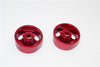 Kyosho Mini-Z AWD Aluminum Front/Rear Ridge Rims (6P, 3.5mm Off Set, Width 8.5mm) - 1Pr Red
