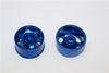 Kyosho Mini-Z AWD Aluminum Rear Wide Ridge Rims (6P, 1.0mm Off Set, Width 11mm) - 1Pr Blue