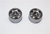 Kyosho Mini-Z AWD Aluminum Rear Wide Ridge Rims (6P, 1.0mm Off Set, Width 11mm) - 1Pr Gray Silver