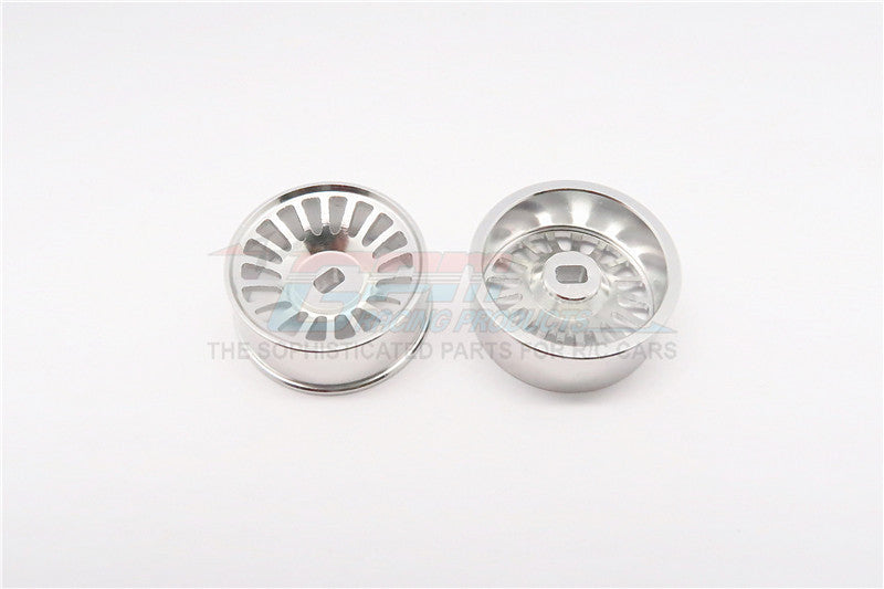 Kyosho Mini-Z AWD Aluminum Front/Rear Sinkage Rims (18P, 1.5mm Off Set, Width 8.5mm) - 1Pr Silver