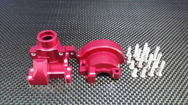 HPI RS4 3 Aluminum Front/Rear Gear Box Set - 1 Set Red