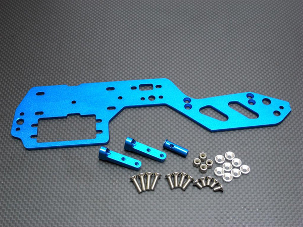 HPI RS4 3 Aluminum Radio Plate With Post - 1 Set Blue
