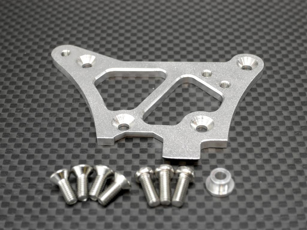 HPI RS4 3 Aluminum Front Mount Plate - 1 Set Silver