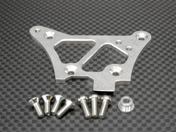 HPI RS4 3 Aluminum Front Mount Plate - 1 Set Silver
