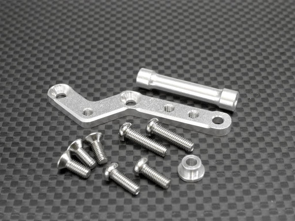HPI RS4 3 Aluminum Radio Plate Rear Mount - 1 Set Silver