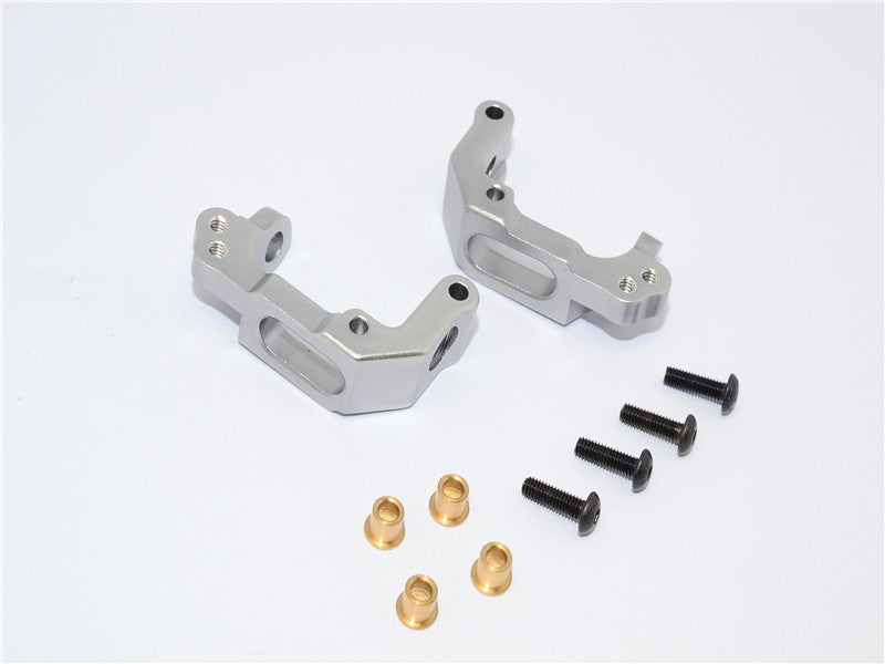 HPI RS4 3 Aluminum Front C-Hub Set - 1Pr Gray Silver