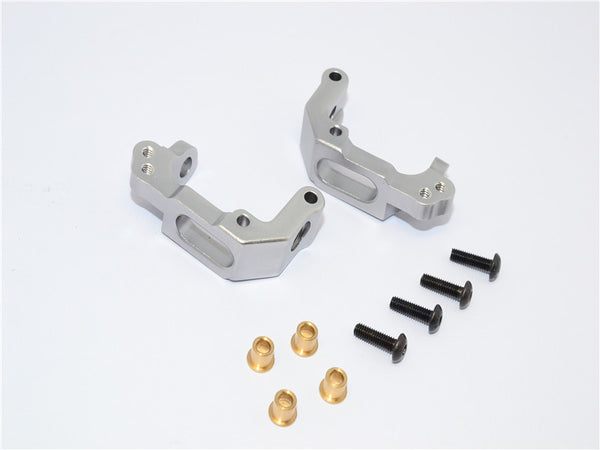 HPI RS4 3 Aluminum Front C-Hub Set - 1Pr Gray Silver