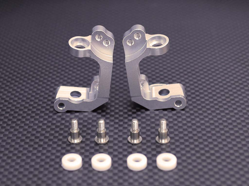 HPI RS4 3 Aluminum Front Bearing C-Hub Set - 1Pr Silver