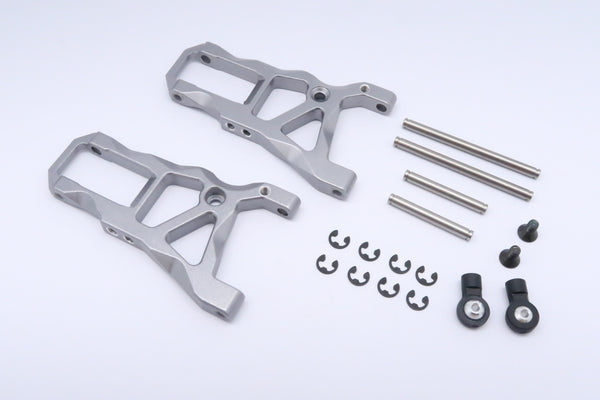 HPI RS4 3 Aluminum Front Suspension Arm - 1Pr Gray Silver