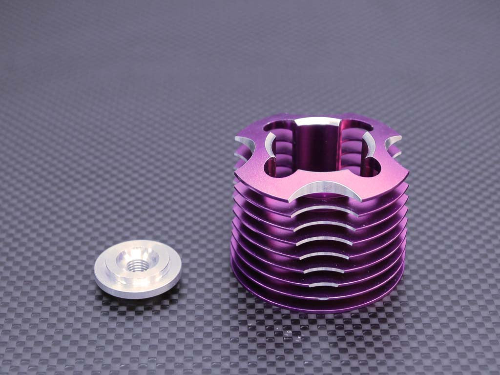 HPI RS4 3 Engine Heat Sink For HPI 15 Class 8 Fins - 1 Set Purple