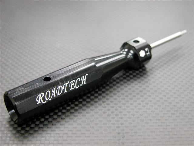 Aluminum Hex Screw Driver Of Hexagonal Handle Design With 1.5mm Steel Pin - 1Pc Black