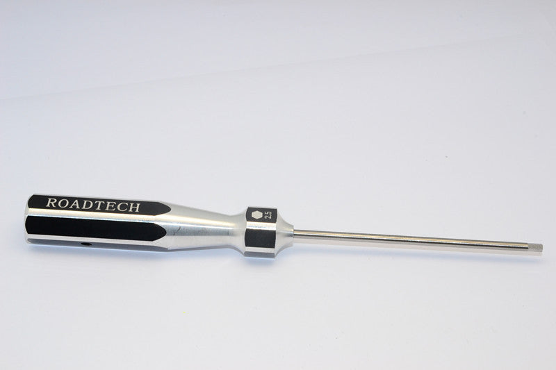 Aluminum Hex Screw Driver Of Hexagonal Handle Design With 2.5mm Steel Long Pin - 1Pc Black