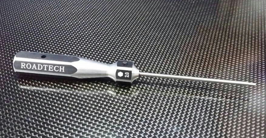 Aluminum Hex Screw Driver Of Hexagonal Handle Design With 2.0mm Steel Long Pin - 1Pc Black