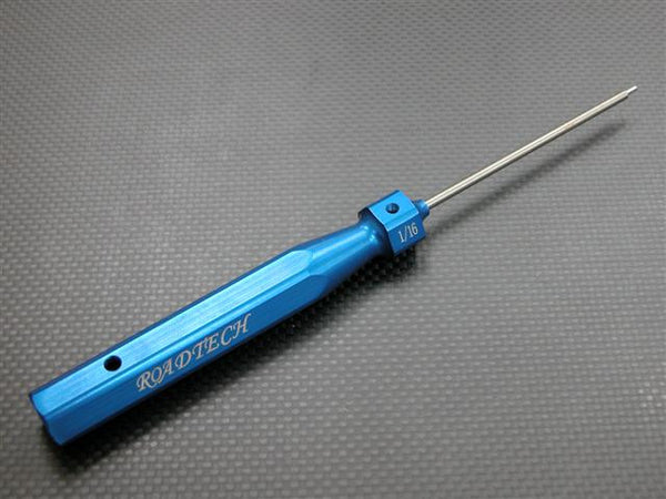 Aluminum Hex Screw Driver With 1/16 Steel Long Pin - 1Pc Blue