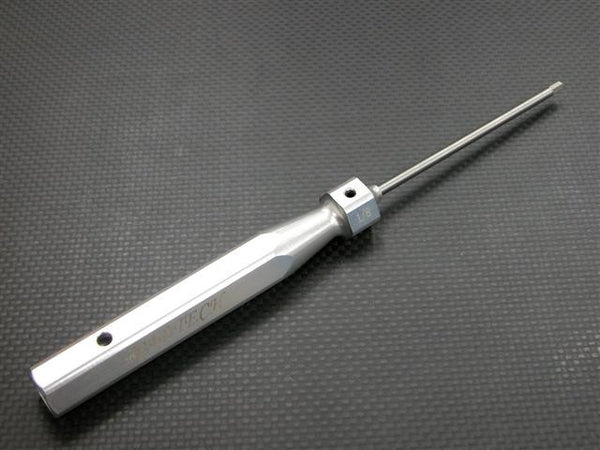 Aluminum Hex Screw Driver With 1/8 Steel Long Pin - 1Pc Silver