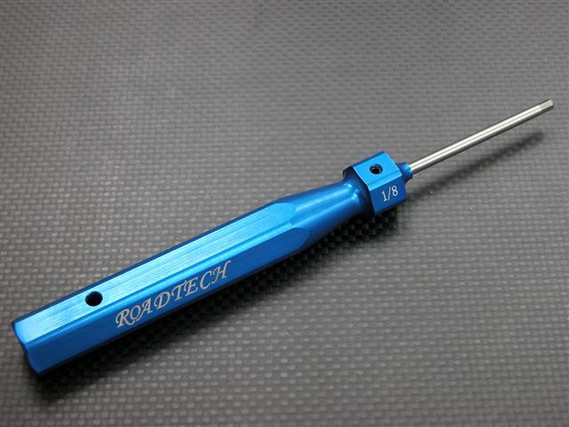 Aluminum Hex Screw Driver With 1/8 Steel Pin - 1Pc Blue